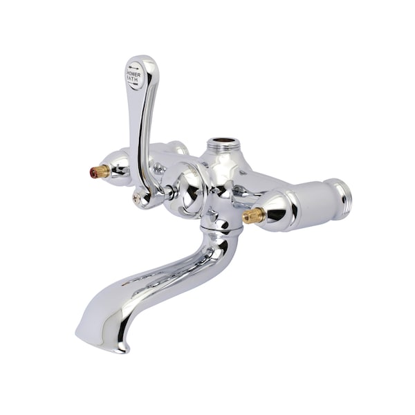 Aqua Vintage Wall Mount Clawfoot Tub Faucet Body Only, Polished Chrome AET100-1 - main